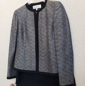 Jones New York Gray and Black Skirt Set